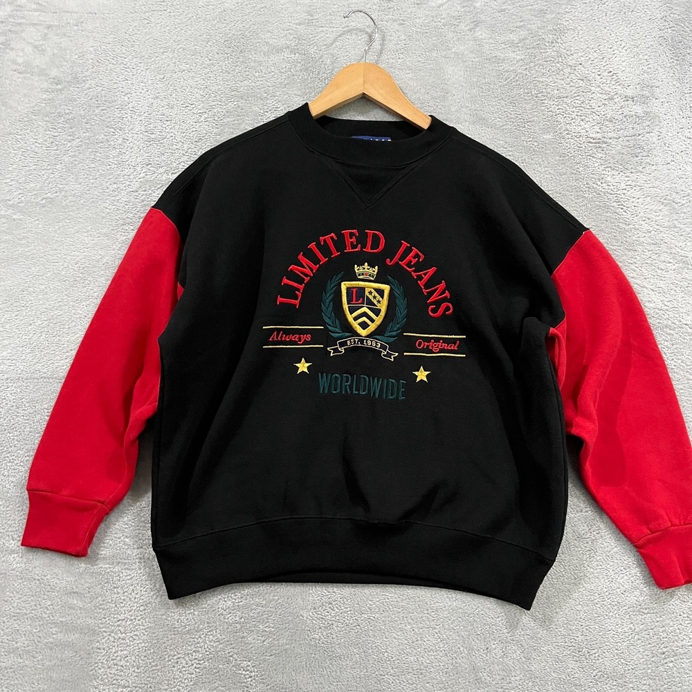VTG Limited Too Sweatshirt Adult Large 10 Cotton Fleece Embroidered Crest